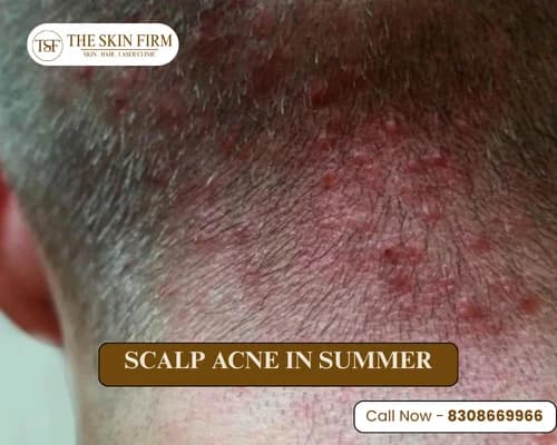Scalp acne in summer