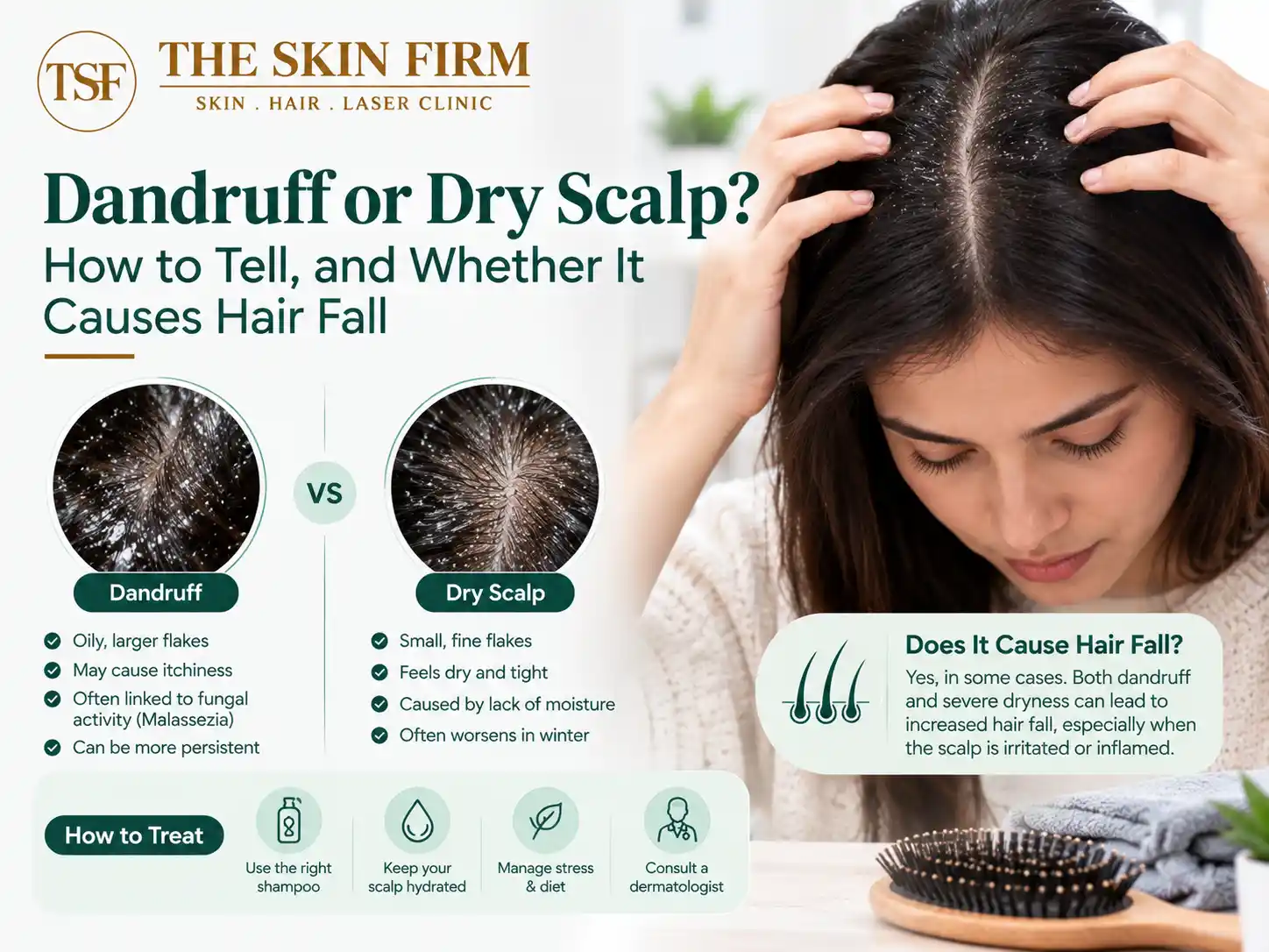 Dandruff or Dry Scalp? How to Tell, and Whether It Causes Hair Fall